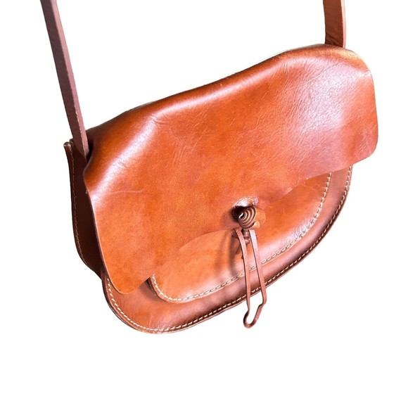 Madewell Leather Bag Crossbody Savannah Saddle Flap Front Brown EUC - Picture 8 of 12